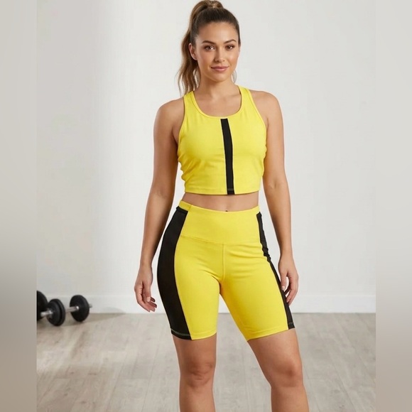 SPORTS ILLUSTRATED Other - Sports Illustrated Swim Yellow and Black Set Gym Outfit